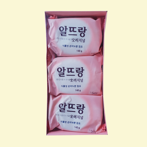 세면비누/LG생활건강/알뜨랑 오리지날(포장) 핑크 140g